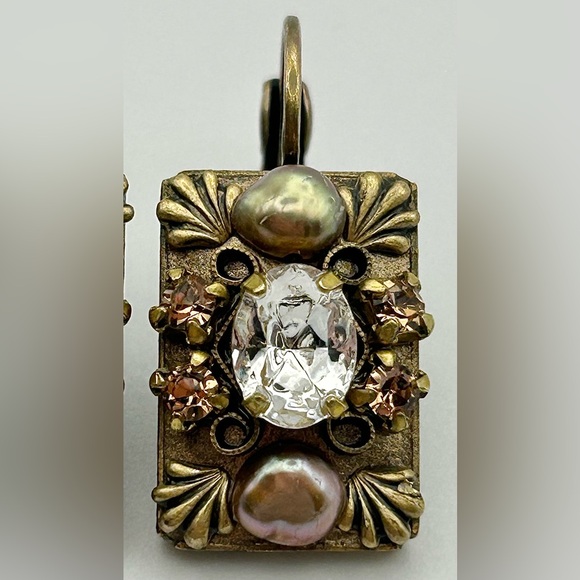 Michal Golan Gold Tone Pearl Earrings - Picture 6 of 13